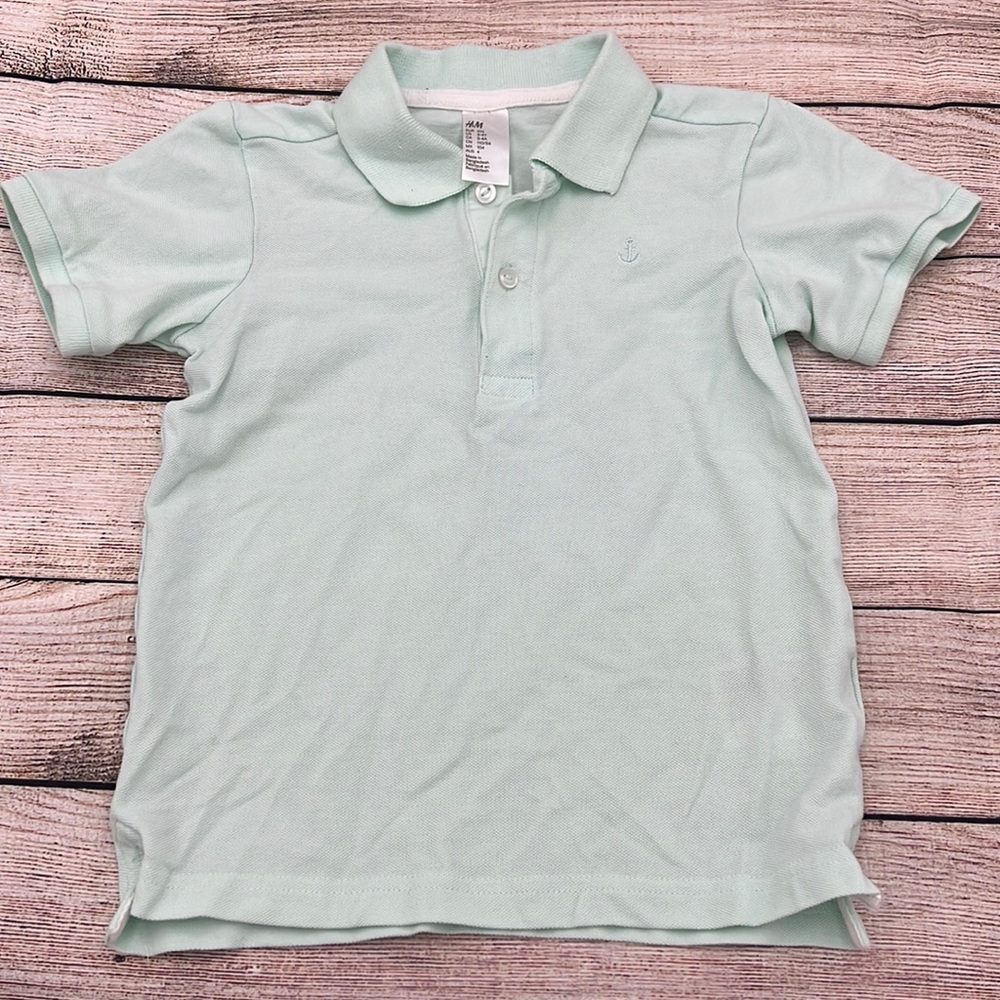 H&M Mint Green Boys Polo Size 3-4
